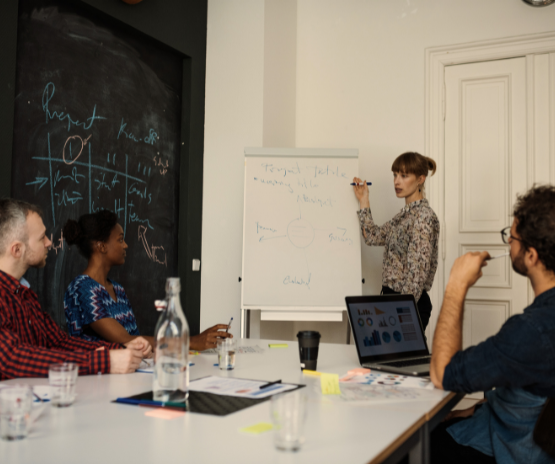 people in a board meeting