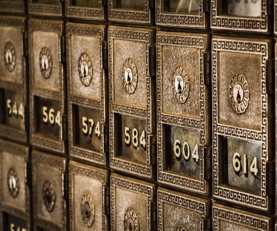 Row of Lock Boxes